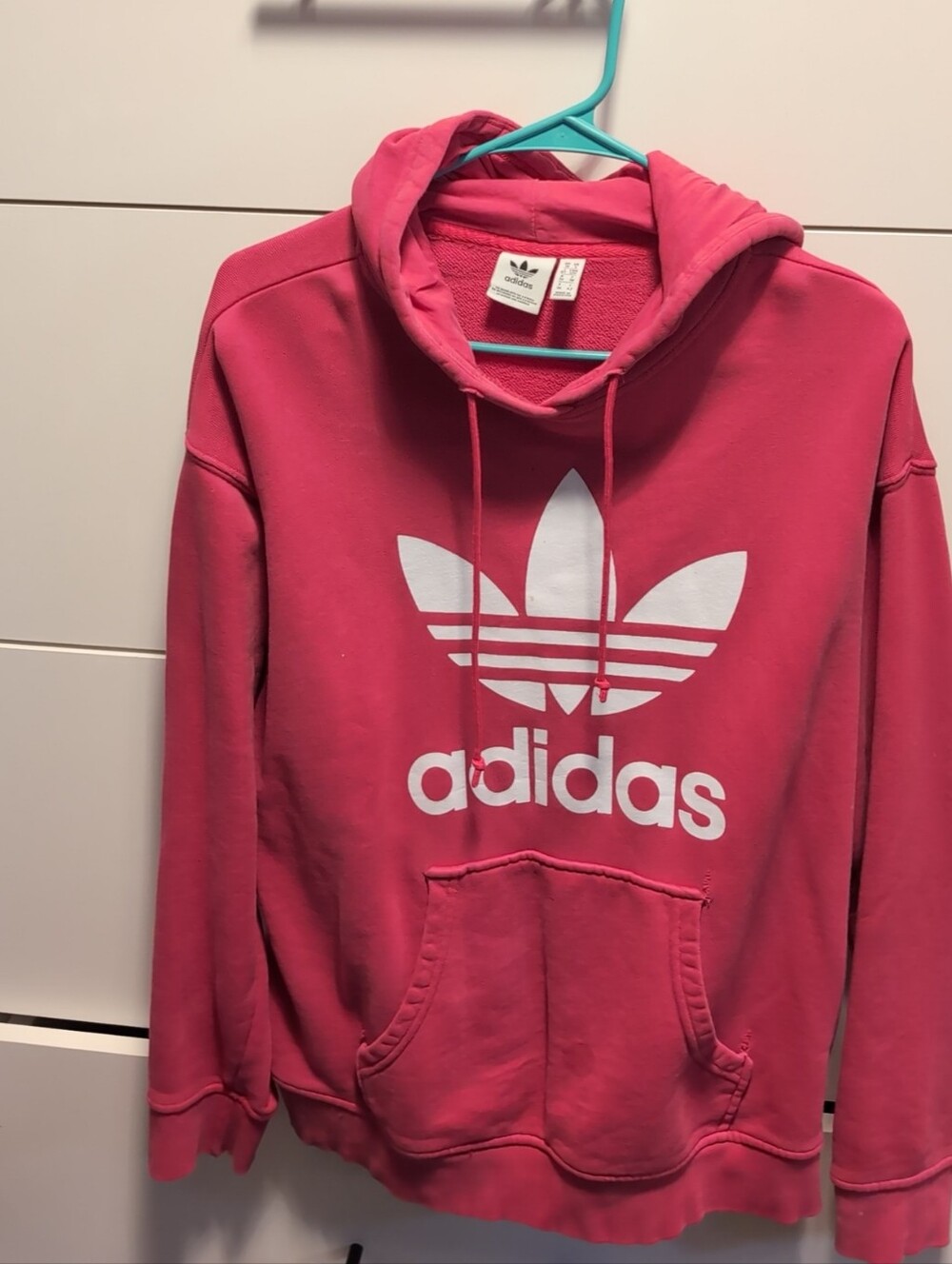 adidas Pink Hoodie - Trefoil Logo